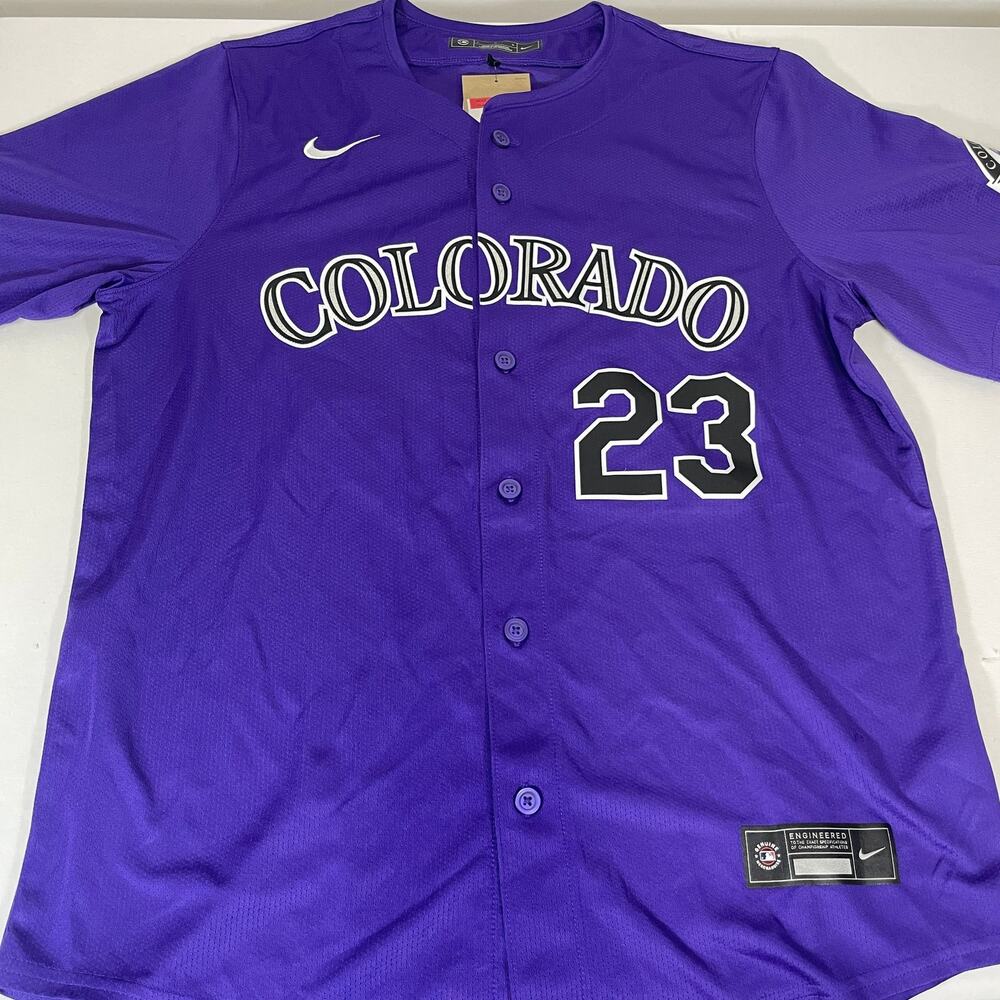 Kris Bryant Colorado Rockies Nike MLB Jersey Purple Large NWT *See Notes*